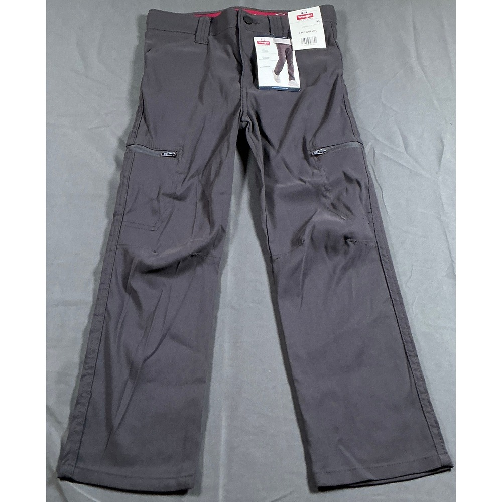 Wrangler Kids Outdoor All Terrain Cargo Pants Gray 6 Regular 112359117 Stretch